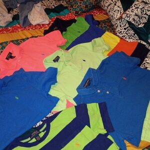 6 Pc Vintage Y2K Polo Ralph Lauren Kids Dress Shirt Lot 14/16 Youth Boys Lot S